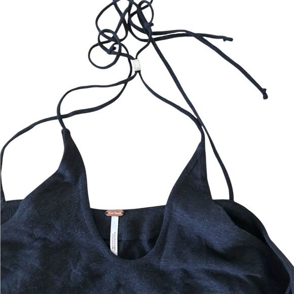 Free People Long Weekend Crop Tank Top Black, Size Medium, NWT - Picture 4 of 8
